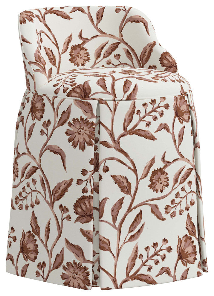 Skirted Vanity Chair, Thea Blush