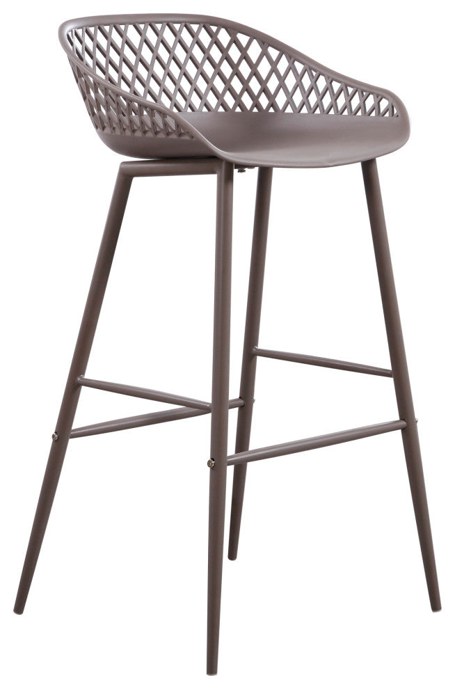 Contemporary Piazza Outdoor Barstool Grey - M2 - Grey