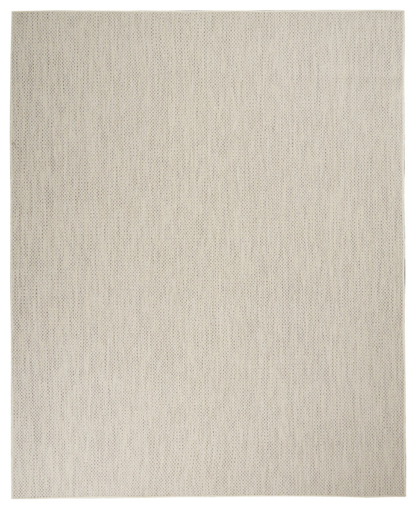 Nourison Courtyard 8' x 10' Ivory Silver Modern Area Rug