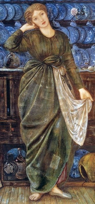 Sir Edward Burne-Jones Cinderella, 15"x30" Wall Decal Print