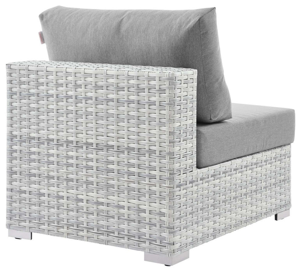 Lounge Sectional Sofa Chair Set, Rattan, Wicker, Gray, Modern, Outdoor