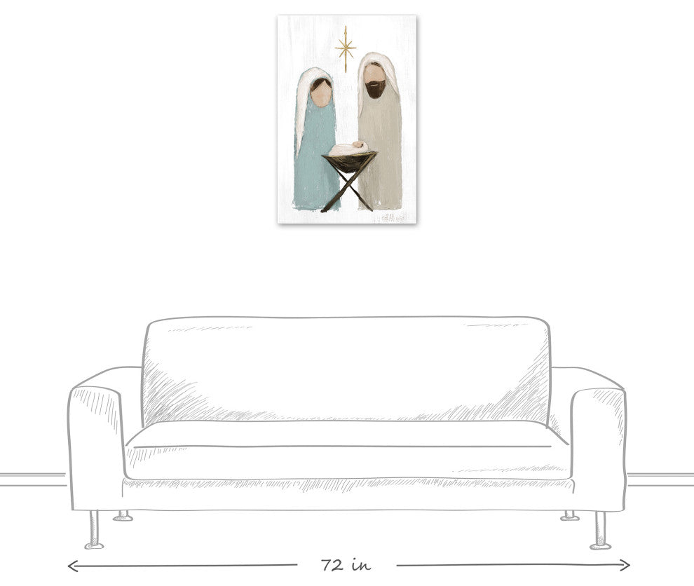 Painted Nativity 6 20x30 Canvas Wall Art