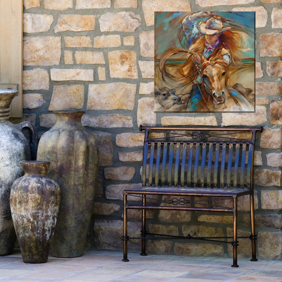 Cowgirl Up Canvas Art Print, 24"x24"