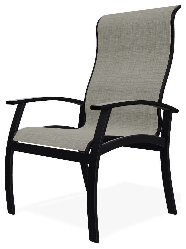 Belle Isle Sling Outdoor Dining Chair, Ella/Black
