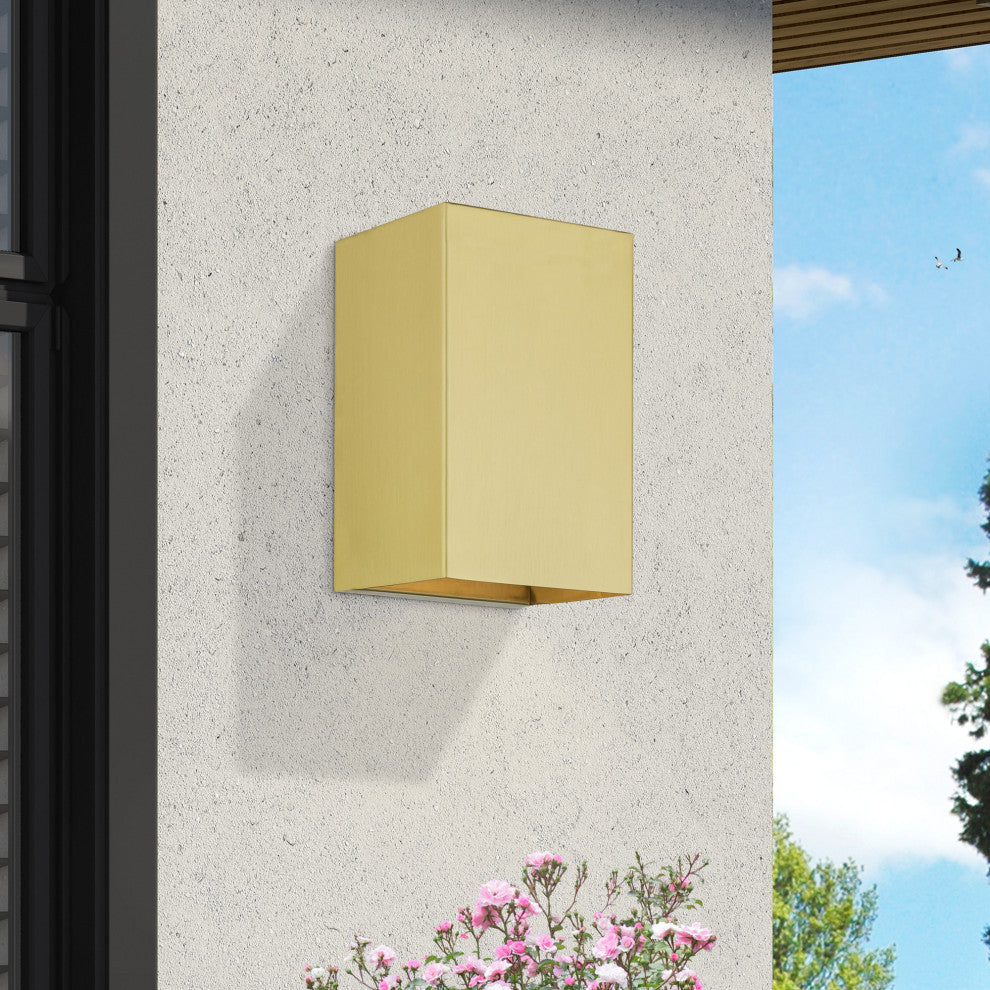 Derby 1 Light Satin Gold Outdoor/Indoor ADA Small Sconce