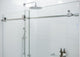 68-72"x78" Frameless Sliding Shower Door, Polished Chrome