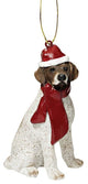 Pointer Holiday Dog Ornament Sculpture