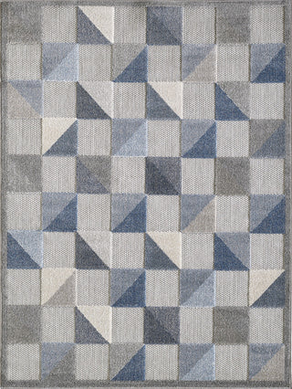 Calla Scope Indoor/Outdoor Rug, Blue, 2'2 X 4'
