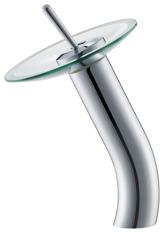 Vinnova Torino Falls Single Hole Bathroom Faucet, Polished Chrome