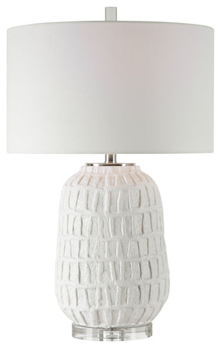 Uttermost Caelina Textured White Table Lamp