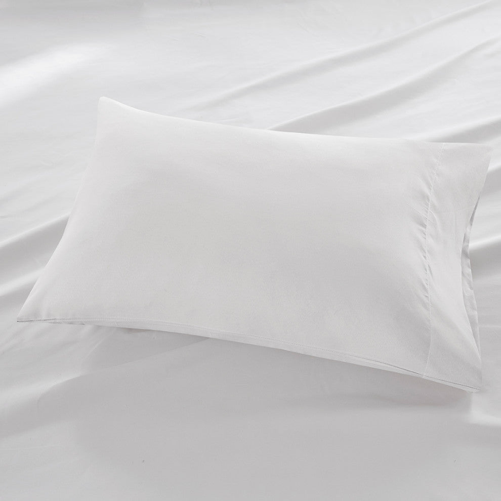 Madison Park Microcell 3M Scotchgard Moisture Treatment Sheet Set, White, Queen