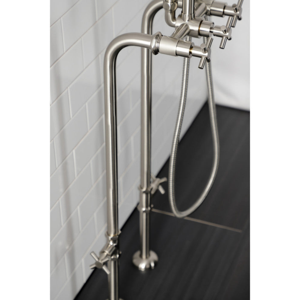 CCK8408DX Freestanding Tub Faucet With Supply Line, Stop Valve, Brushed Nickel