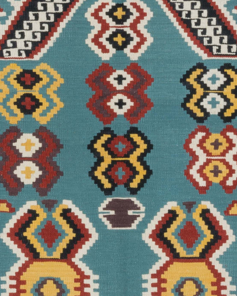 New Handwoven Turkish Kilim Rug 4' 2" x 5' 3", 50 in. x 63 in.
