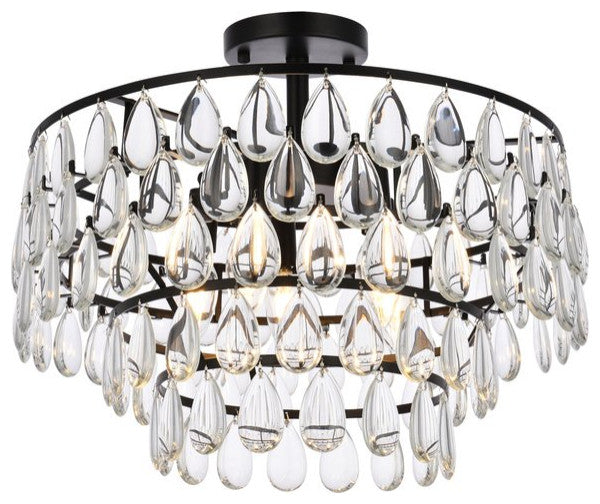 Murphy 18" Flush Mount, Black