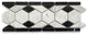 Carrara White Marble Hexagon Mosaic Border Listello Tile Honed 2", 1 sheet