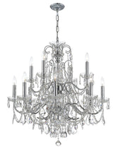 Crystorama 3228-CH-CL-I, 12-Light Chandelier, Polished Chrome