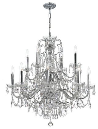 Crystorama 3228-CH-CL-I, 12-Light Chandelier, Polished Chrome