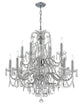 Crystorama 3228-CH-CL-I, 12-Light Chandelier, Polished Chrome