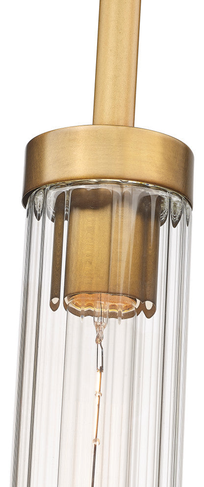 Z-LITE 1-Light Pendant, Rubbed Brass