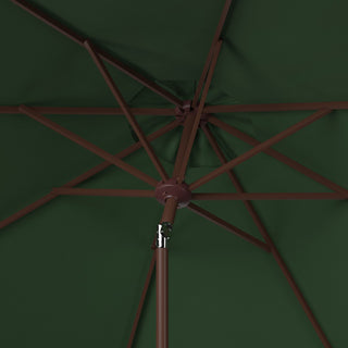 Safavieh Ortega 9' Auto Tilt Crank Umbrella, Hunter Green