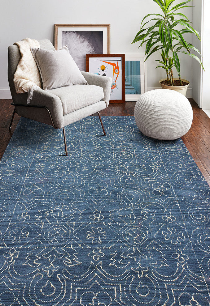 Bashian Fenwich Area Rug, Azure, 2.6''x8''