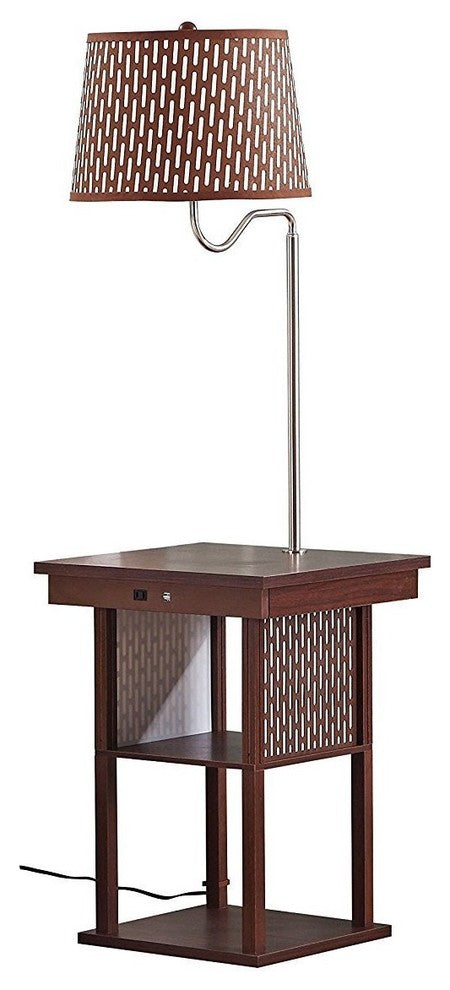 Brightech - Madison LED Floor Lamp with USB Charging Ports - Mid Century Modern,