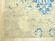 Blue Traditional Oriental Distressed Bohemian Moderno Medallion Area Rug