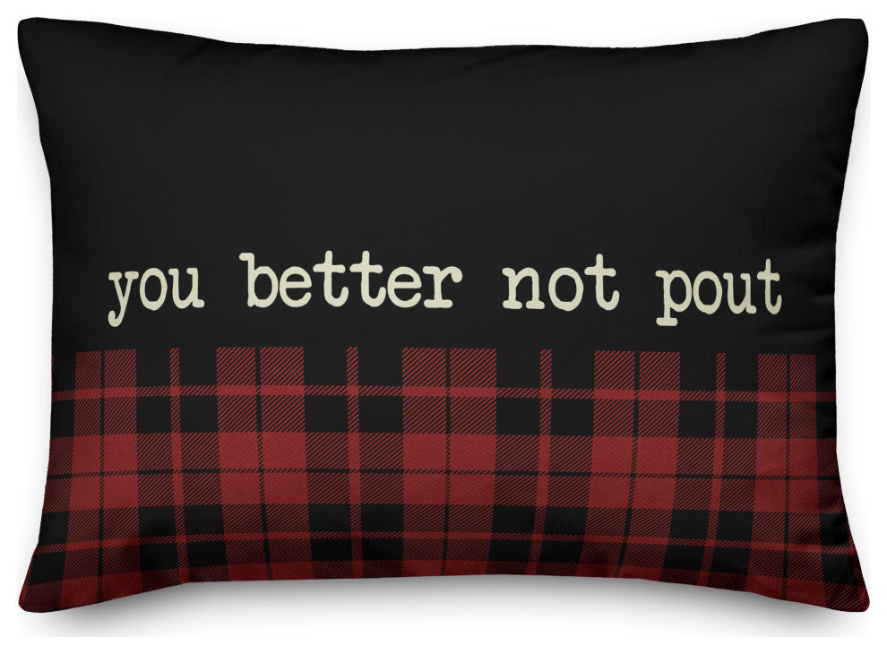 You Better Not Pout 14x20 Spun Poly Pillow