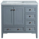 New Yorker 36" Gray Single Sink Bathroom Vanity
