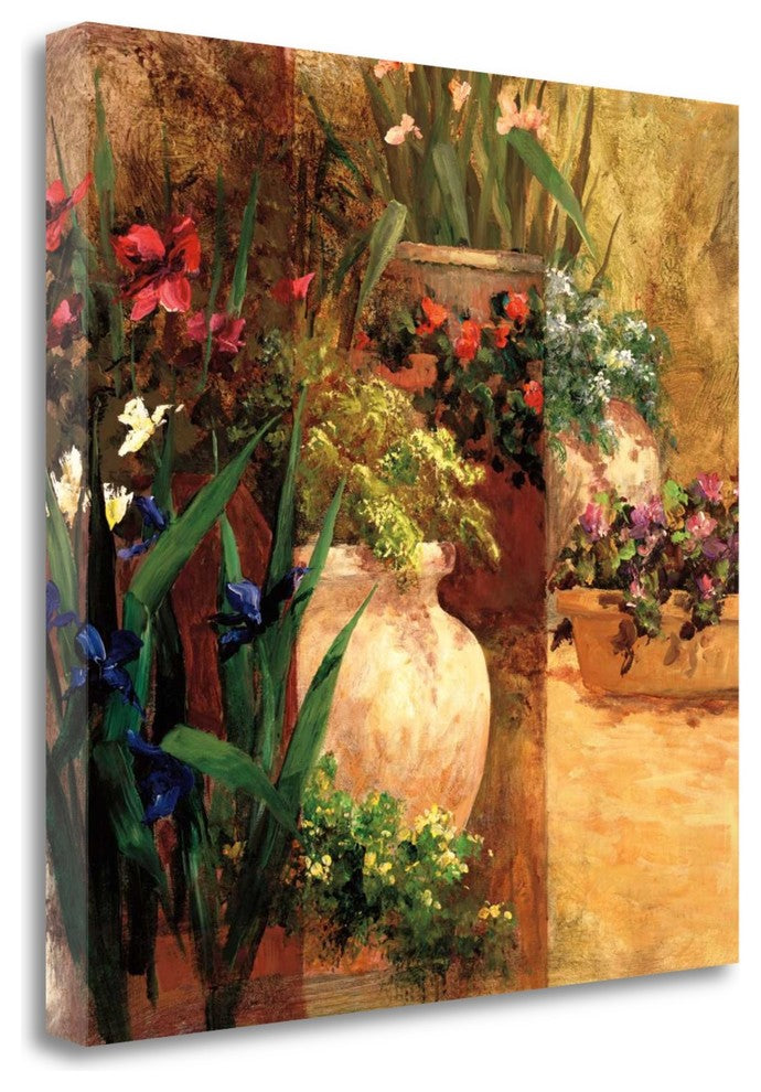 "Flower Pots Right" By Art Fronckowiak, Giclee Print on Gallery Wrap Canvas