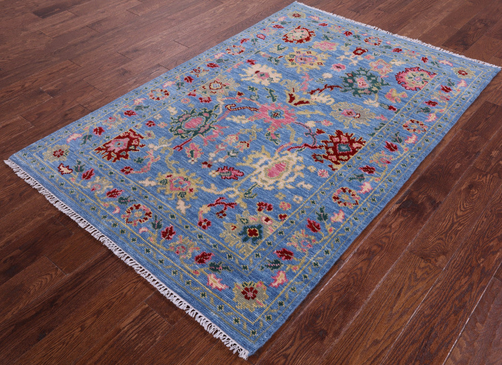 4' 2" X 6' 5" Turkish Oushak Handmade Rug - Q15331