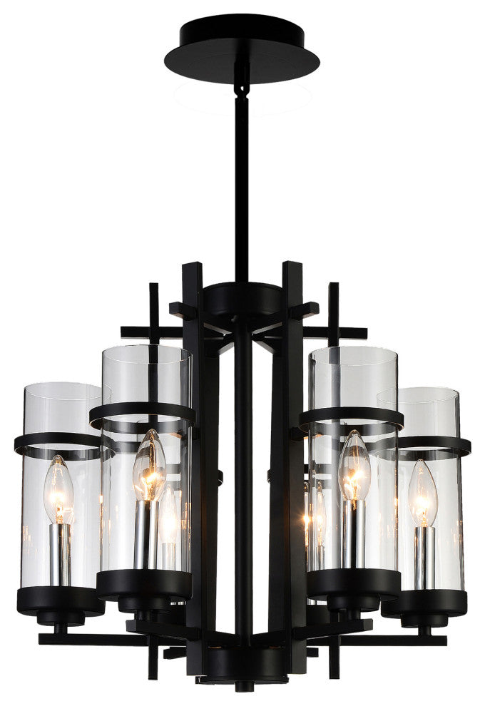 Sierra 6 Light Up Chandelier With Black Finish