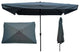 10x7' Outdoor Patio Market Umbrella With Push Button Tilt and Crank, Dark Gray