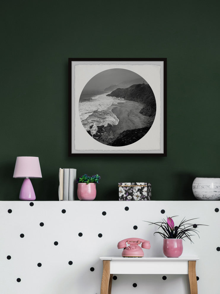 "Big Ocean Waves" Framed Painting Print, 32x32