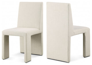 Benson Upholstered Dining Chair, Beige, Linen Texured Fabric