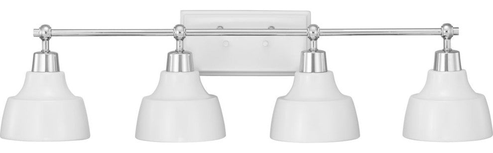 Bramlett Collection 4-Light Polished Chrome Coastal Bath Vanity Light