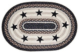 Black Stars Oval Patch 20"x30"