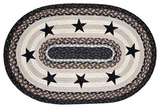 Black Stars Oval Patch 20"x30"