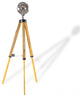 35" Distressed Tripod Floor Lamp With Cone