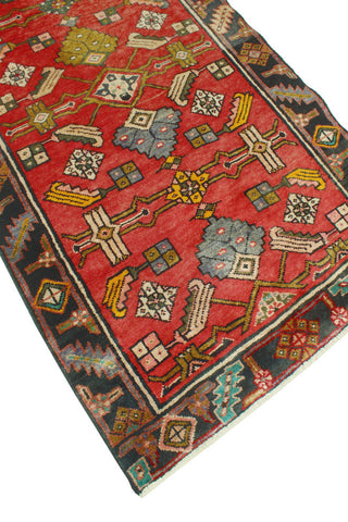 Fine Vintage Distressed Marlayne Rust/Charcoal Runner, 3'5 x 9'0