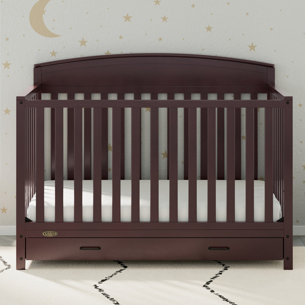Graco Benton 5-in-1 Convertible Crib With Drawer, Espresso