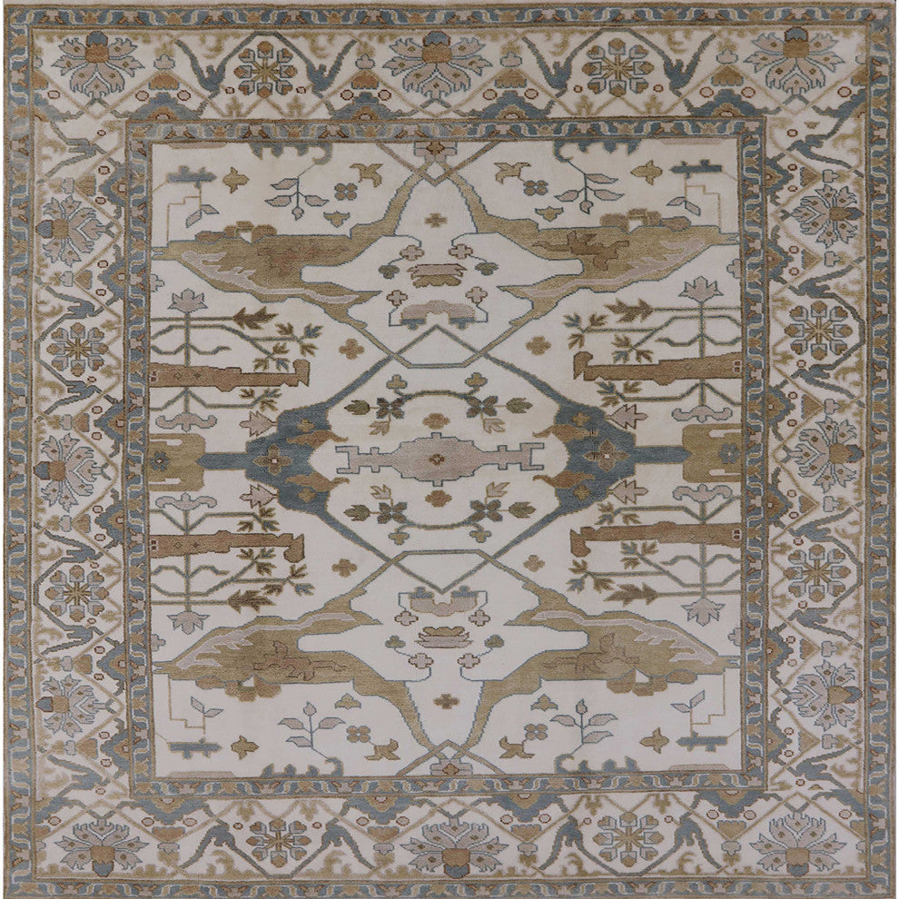 Ahgly Company Indoor Square Mid-Century Modern Area Rugs, 5' Square