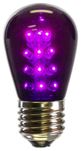 S14 LEDPurple Transp Bulb E26 Base 5-Pack