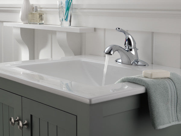 Delta Classic Single Handle Centerset Bathroom Faucet, Chrome, 520-MPU-DST