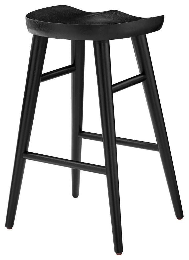 Saville Backless Wood Counter Stools - Set of 2