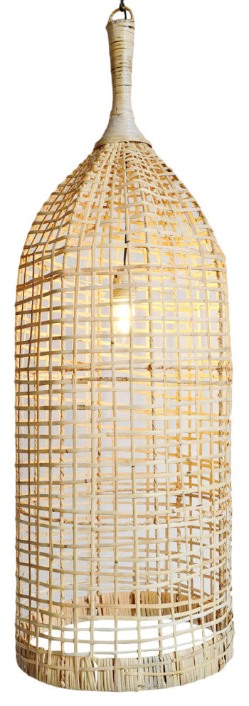 Rattan Bottle Pendant Light Medium