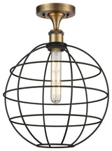 Lake Placid 1 12" Semi-Flush Mount Brushed Brass