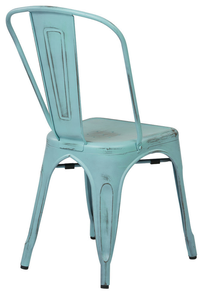 Bristow Armless Chair, Antique Sky Blue, 2 Pack