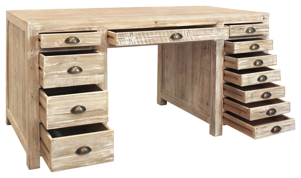 Manhattan Beach Cade 12 Drawer Desk