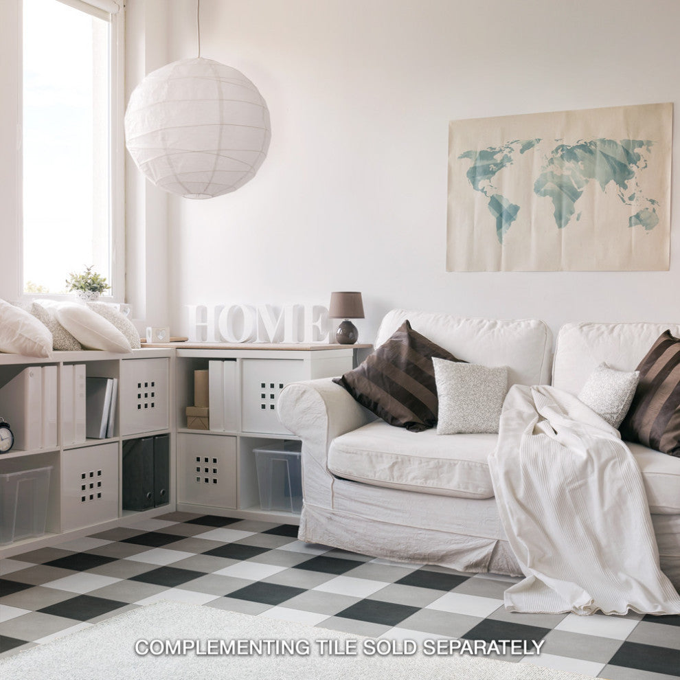 Twenties Ceramic Floor and Wall Tile, Plain White